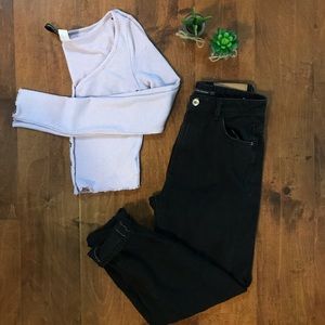 Cropped button up cardigan